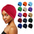abordables Arabe musulman-Chapeaux turban doux pré-noués mode bonnet de turban cancer headwrap de chimiothérapie chapeau de sommeil couleur unie orange pour femmes jour des rois quotidien décontracté