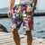 cheap Men&#039;s Beach Shorts-Skull Flower Men&#039;s Resort 3D Printed Board Shorts Swim Trunks Elastic Waist Drawstring with Mesh Lining Aloha Hawaiian Style Holiday Beach S TO 3XL