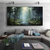 cheap Landscape Paintings-Large hand painted Abstract Forest Oil Painting On Canvas Green Tree Wall Art Original Nature Landscape Painting Custom Painting Modern artwork for Living Room Decor