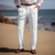 cheap Linen Pants-Men&#039;s Linen Pants Trousers Summer Pants Front Pocket Pleats Straight Leg Plain Comfort Breathable Casual Daily Holiday Fashion Basic Black White