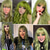 cheap Party Wigs-Green Wig with Bangs Soft Long Wavy Wigs for Women Curly Synthetic Fiber Wig Replacement Halloween Costumes Cosplay Party Wigs St.Patrick&#039;s Day Wigs