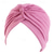 abordables Arabe musulman-Chapeaux turban doux pré-noués mode bonnet de turban cancer headwrap de chimiothérapie chapeau de sommeil couleur unie orange pour femmes jour des rois quotidien décontracté