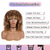 cheap Party Wigs-Curly Wigs for Black Women 14 Inches Soft Curly Afro Wigs With Bangs Premium Synthetic Brown Mixed Blonde Curly Wigs Curly Full Wig for Black Women Daily Use Halloween Wigs