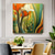 cheap Floral/Botanical Paintings-Handmade Original Flower Oil Painting On Canvas  Abstract plant Art Painting for Home Decor With Stretched Frame/Without Inner Frame Painting