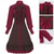 baratos Vestidos-Gótica Lolita Punk e gótico Steampunk Vestidos Bispo Com Babados Bloco de cor Aberto para a Lateral Fantasia Mulheres Fantasia Steampunk Espetáculo Mascarilha Adulto Vestido