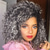 cheap Party Wigs-Curly Wigs for Black Women 14 Inches Soft Curly Afro Wigs With Bangs Premium Synthetic Brown Mixed Blonde Curly Wigs Curly Full Wig for Black Women Daily Use Halloween Wigs