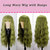 cheap Party Wigs-Green Wig with Bangs Soft Long Wavy Wigs for Women Curly Synthetic Fiber Wig Replacement Halloween Costumes Cosplay Party Wigs St.Patrick&#039;s Day Wigs