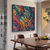 cheap Abstract Paintings-Mintura Handmade Colorful Oil Paintings On Canvas Wall Art Decoration Modern Abstract Feather Pictures For Home Decor Rolled Frameless Unstretched Painting