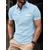 cheap Classic Polo-Men&#039;s Polo Shirt Button Up Polos Casual Sports Lapel Short Sleeve Fashion Basic Color Block Patchwork Pocket Summer Regular Fit Navy White Wine Blue Gray Polo Shirt