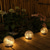 cheap Landscape Lights-Solar Powered Ice Hockey Buried Lamp Lawn Inserted Lamp Outdoor Courtyard Garden Step Atmosphere Decoration Led Crack Lamp