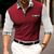 voordelige klassieke polo-Voor heren POLO Shirt Polo&#039;s met knopen Casual Sport Revers Lange mouw Modieus Basic Ruitjes Kleurenblok Lapwerk Zak Lente &amp; Herfst Normale pasvorm Zwart Rood blauw POLO Shirt