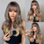 cheap Synthetic Trendy Wigs-Auburn Wig with Bangs Natural Hair Wigs for Women Long Layered Wig for Girls Dark Roots Copper Red Ombre Wig Heat Resistant Orange Ginger Synthetic Wig Daily Use Redhead Wig 26 Inch
