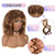cheap Party Wigs-Curly Wigs for Black Women 14 Inches Soft Curly Afro Wigs With Bangs Premium Synthetic Brown Mixed Blonde Curly Wigs Curly Full Wig for Black Women Daily Use Halloween Wigs