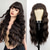 cheap Party Wigs-Green Wig with Bangs Soft Long Wavy Wigs for Women Curly Synthetic Fiber Wig Replacement Halloween Costumes Cosplay Party Wigs St.Patrick&#039;s Day Wigs