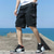 cheap Outdoor-Men&#039;s Cargo Shorts Casual Shorts Drawstring Elastic Waist Plain Breathable Soft Casual Weekend 100% Cotton Fashion Streetwear Black Khaki Micro-elastic