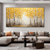 cheap Landscape Paintings-Handmade Original Forest Oil Painting On Canvas Wall Art Decor Abstract Yellow Tree Landscape Painting for Home Decor With Stretched Frame/Without Inner Frame Painting