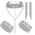 cheap Wearable Accessories-Bride Jewelry Set Full of Diamond Claw Chains Tassel Earrings Left And Right Hand Chains Neck Chains Handheld Bag