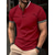 cheap Classic Polo-Men&#039;s Polo Shirt Button Up Polos Casual Sports Stand Collar Short Sleeve Fashion Basic Color Block Striped Patchwork Summer Regular Fit Wine Black White Polo Shirt