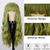 cheap Party Wigs-Green Wig with Bangs Soft Long Wavy Wigs for Women Curly Synthetic Fiber Wig Replacement Halloween Costumes Cosplay Party Wigs St.Patrick&#039;s Day Wigs