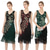 cheap Dresses-The Great Gatsby Peacock Flapper Dress Retro Vintage Roaring 20s 1920s Cocktail Dress Women&#039;s Sequins Tassel Fringe Costume Cosplay Formal Evening Sleeveless Midi Dress