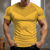 Χαμηλού Κόστους Αμάνικα Μπλουζάκια Γυμναστικής-Ανδρικά Μπλουζάκια γυμναστικής Αθλητικό μπλουζάκι Στρογγυλή Ψηλή Λαιμόκοψη Κοντομάνικο Αθλημα Καθημερινά Γυμναστήριο Γρήγορο Στέγνωμα Αναπνέει Μαλακή Συνδυασμός Χρωμάτων Μαύρο Κίτρινο