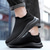 cheap Men&#039;s Slip-ons &amp; Loafers-Men&#039;s Gray Slip-On Knit Sneakers with Lightweight Sole – Breathable Casual Shoes for Walking, Running, and Everyday Comfort