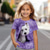 baratos Animais 3D da Menina-Camiseta feminina com estampa 3D de cachorro, rosa, manga curta, estampa 3D, moda verão, fofa, poliéster, infantil, 4 a 12 anos, gola redonda, casual, para atividades ao ar livre, ajuste regular