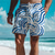levne pánské plážové šortky-vlny pánské letovisko 3D potištěné šortky plavky elastický pas stahovací šňůrka s podšívkou ze síťoviny aloha havajský styl dovolená pláž s až 3xl