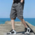cheap Outdoor-Men&#039;s Cargo Shorts Casual Shorts Drawstring Elastic Waist Plain Breathable Soft Casual Weekend 100% Cotton Fashion Streetwear Black Khaki Micro-elastic