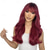 cheap Synthetic Trendy Wigs-Auburn Wig with Bangs Natural Hair Wigs for Women Long Layered Wig for Girls Dark Roots Copper Red Ombre Wig Heat Resistant Orange Ginger Synthetic Wig Daily Use Redhead Wig 26 Inch