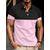 cheap Classic Polo-Men&#039;s Polo Shirt Button Up Polos Casual Sports Lapel Short Sleeve Fashion Basic Color Block Patchwork Summer Regular Fit Pink Red Royal Blue Blue Brown Green Polo Shirt