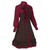 baratos Vestidos-Gótica Lolita Punk e gótico Steampunk Vestidos Bispo Com Babados Bloco de cor Aberto para a Lateral Fantasia Mulheres Fantasia Steampunk Espetáculo Mascarilha Adulto Vestido