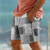 cheap Men&#039;s Beach Shorts-Plaid Color Block Men&#039;s Resort 3D Printed Board Shorts Swim Trunks Elastic Waist Drawstring with Mesh Lining Aloha Hawaiian Style Holiday Beach S TO 3XL