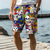 Недорогие мужские пляжные шорты-Череп цветок мужские курортные шорты с 3D принтом плавки плавки с эластичной резинкой на талии и сетчатой подкладкой aloha гавайский стиль для отдыха на пляже от s до 3xl