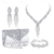 cheap Wearable Accessories-Light Luxury Dinner Handheld Bag Women&#039;s Premium Bag Bride Necklace Earrings Bracelet Tassel 4 Piece Jewelry Set