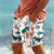 abordables pantalones cortos de playa para hombre-Palm Tree Resort para hombre, pantalones cortos con estampado 3D, bañador, cintura elástica, cordón con forro de malla, estilo hawaiano Aloha, vacaciones en la playa, S a 3XL