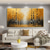 cheap Landscape Paintings-Handmade Original Forest Oil Painting On Canvas Wall Art Decor Abstract Yellow Tree Landscape Painting for Home Decor With Stretched Frame/Without Inner Frame Painting