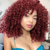 cheap Party Wigs-Curly Wigs for Black Women 14 Inches Soft Curly Afro Wigs With Bangs Premium Synthetic Brown Mixed Blonde Curly Wigs Curly Full Wig for Black Women Daily Use Halloween Wigs
