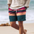 billige strandshorts for menn-stripe fargeblokk herre resort 3d printet brettshorts badebukse elastisk midje snøring med mesh fôr aloha hawaiiansk stil feriestrand s til 3xl