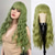 cheap Party Wigs-Green Wig with Bangs Soft Long Wavy Wigs for Women Curly Synthetic Fiber Wig Replacement Halloween Costumes Cosplay Party Wigs St.Patrick&#039;s Day Wigs