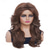 cheap Historical Wigs-Rugelyss Vintage Wigs Brown Mixed Wig for Women Lady Layered Synthetic Full Wigs for 60s 70s 80s Cosplay Costume Disco Hair Wig Halloween Wigs