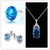 cheap Wearable Accessories-Online Celebrity The Same New Type Of Imitation Natural Topaz Suit Tiktok Live Broadcast Popular Color Treasure Ring Earring Pendant Female
