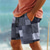 preiswerte Strandshorts für Herren-Plaid-Farbblock-Herren-Resort-Boardshorts mit 3D-Druck, Badehose, elastische Taille, Kordelzug mit Netzfutter, Aloha-Hawaiian-Stil, Urlaub, Strand, S bis 3XL