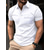 cheap Classic Polo-Men&#039;s Polo Shirt Button Up Polos Casual Holiday Lapel Short Sleeve Fashion Basic Plain Pocket Summer Regular Fit Black White Red Orange Green Beige Polo Shirt