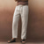 tanie lniane spodnie-Męskie Lniane spodnie Spodnie Letnie spodnie Ściągana na sznurek Elastyczny pas Prosta noga Równina Komfort Oddychający Codzienny Święto Moda Styl klasyczny Czarny Biały