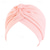 abordables Arabe musulman-Chapeaux turban doux pré-noués mode bonnet de turban cancer headwrap de chimiothérapie chapeau de sommeil couleur unie orange pour femmes jour des rois quotidien décontracté