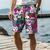 tanie męskie szorty plażowe-Kwiat czaszki Men&#039;s Resort spodenki planszowe z nadrukiem 3D kąpielówki elastyczny ściągacz w pasie z siatkową podszewką aloha styl hawajski wakacje plaża od rozmiaru s do 3xl