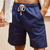 abordables Bermudas estilo casual-Hombre Pantalones de Surf Pantalones cortos casuales Correa Cintura elástica Plano Transpirable Suave Casual Fin de semana Moda Ropa de calle Blanco Azul Piscina Microelástico