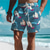 baratos shorts de praia masculinos-Homens Bermuda de Surf Shorts de Natação Calção Justo de Natação Com Cordão com forro de malha Cintura elástica Estampas Abstratas Conforto Respirável Curto Feriado Férias Praia Férias Havaiana Azul