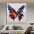 cheap Animal Paintings-Blue Butterfly Oil Painting on Canvas Large hand painted Abstract Butterflies Canvas painting Wall Art Modern Textured Animal Painting for Living Room wall decoration